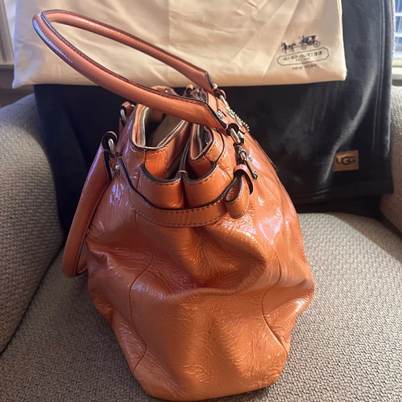 Coach Madison Peachy Patent Leather Satchel - Picture 10 of 11